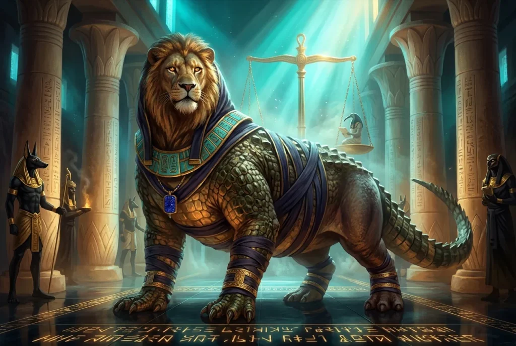 Ammit el Devorador de los Muertos mitología egipcia - criatura híbrida del Más Allá