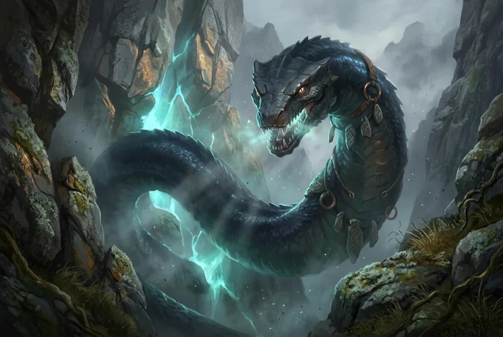 Beithir serpiente gigante mitología escocesa criatura legendaria celta