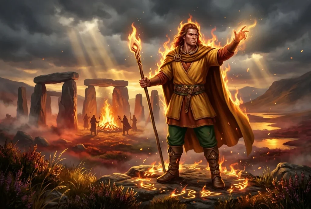 Cináed criatura mitología celta nacido del fuego legendario ser gaélico