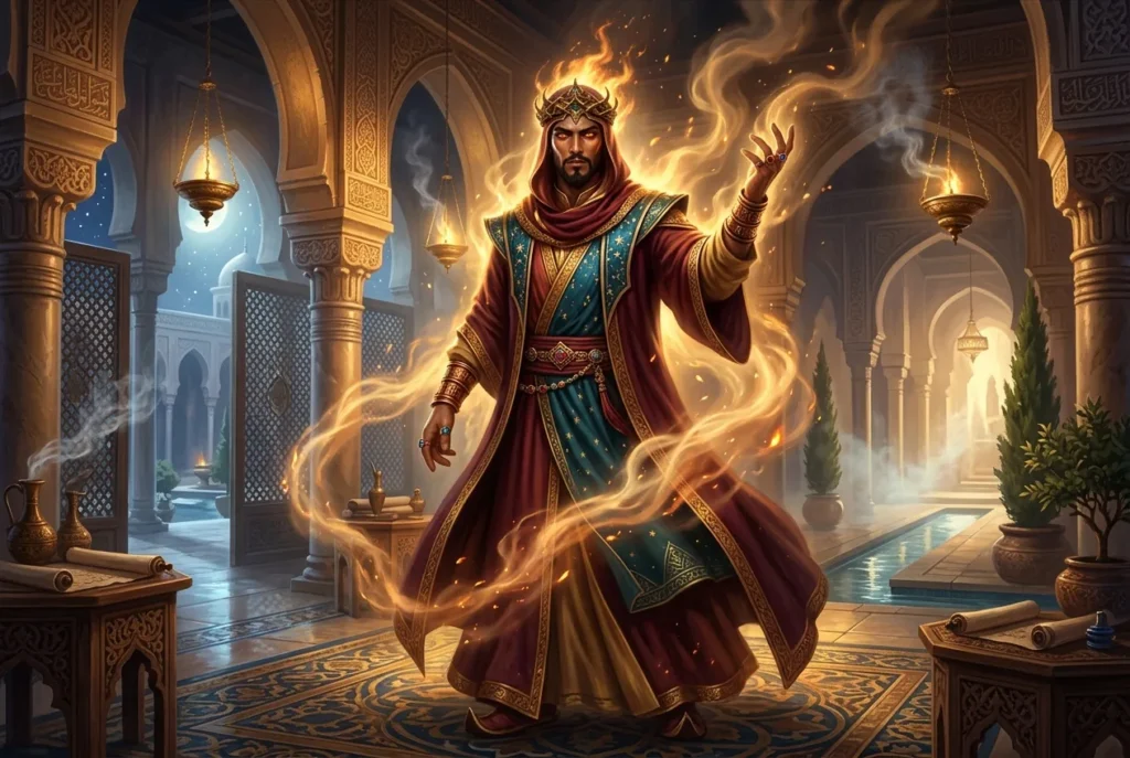 Djinn criatura mitología árabe ser fuego magia genio