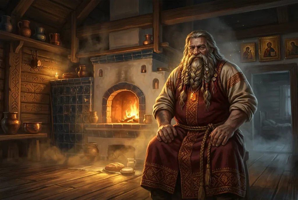 Domovoi espíritu doméstico eslavo mitología protector del hogar Rusia Ucrania