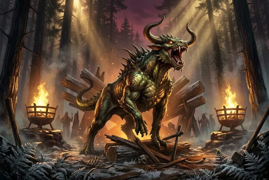 Hodag criatura mitología americana Wisconsin bosque monstruo leyenda folclore