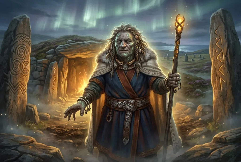 Hogboon criatura mitología escocesa Islas Orcadas espíritu guardián folclore celta
