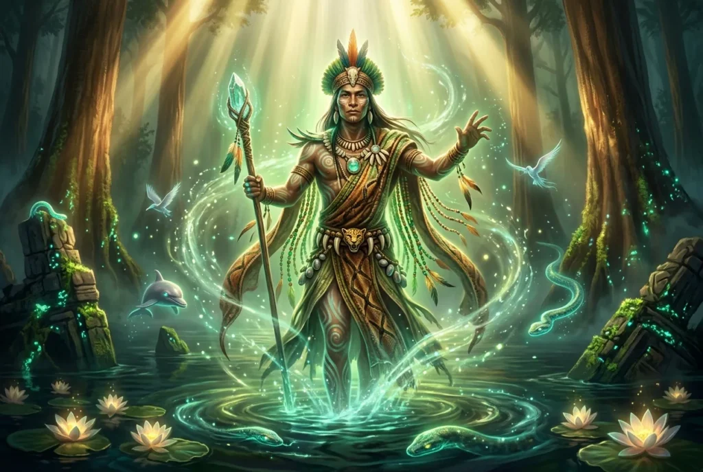 Incantado criatura mitología brasileña folklore sudamericano ser acuático amazónico