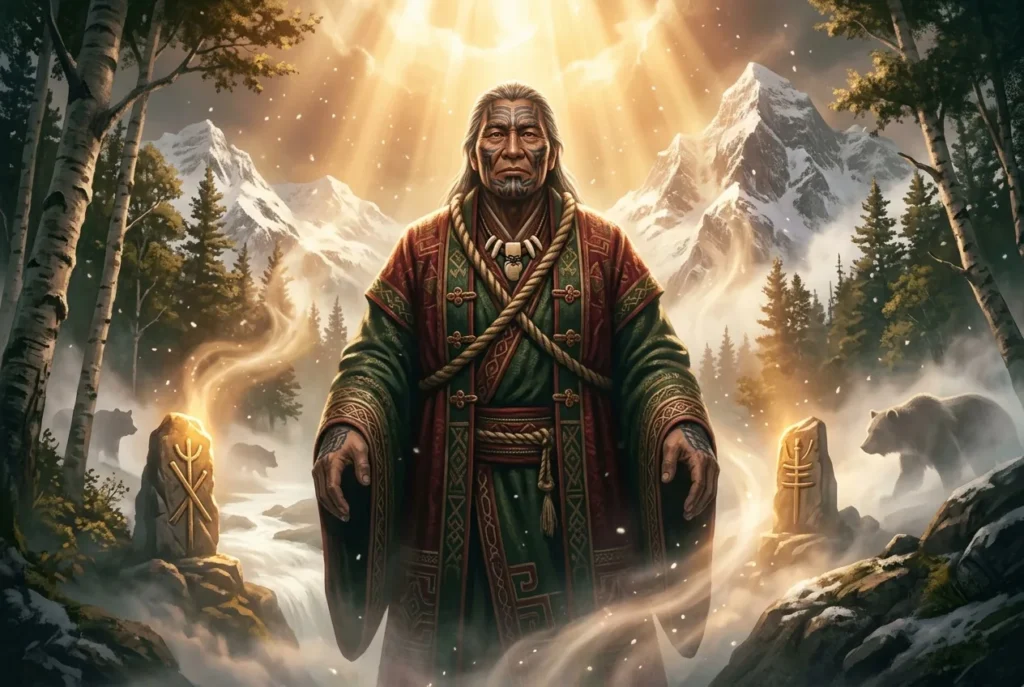 Kim-un-kamuy, el espíritu de la montaña y dios oso de la mitología Ainu, deidad japonesa ancestral