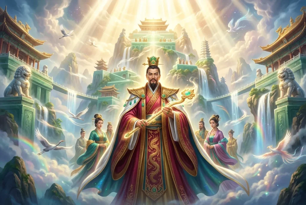 Kunlun montaña mítica de la mitología china, eje del mundo y hogar de los dioses en la cultura oriental antigua