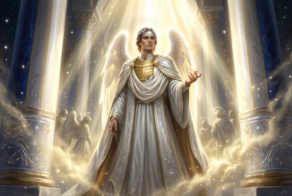 Lucifer el portador de luz, representación mitológica de la criatura cristiana con alas y corona