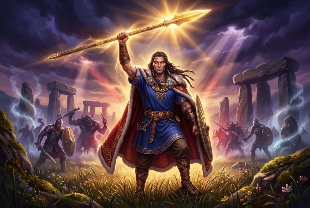 Lugh dios celta de la luz y la guerra, deidad guerrera del panteón celta antiguo