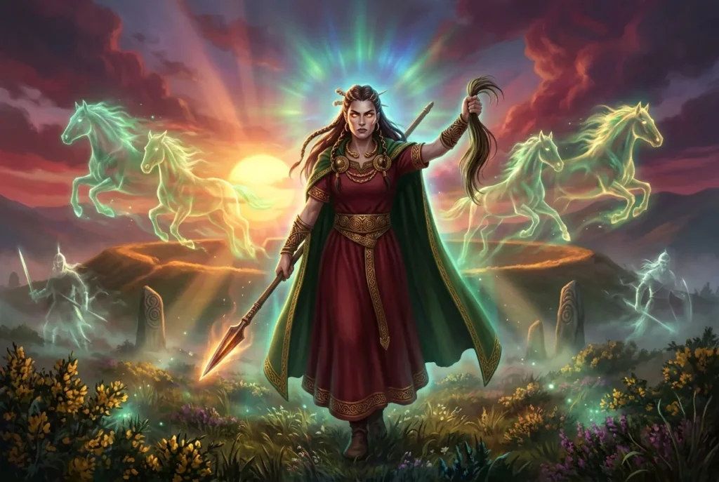 Macha diosa celta de la guerra y fertilidad, deidad irlandesa de la mitología celta