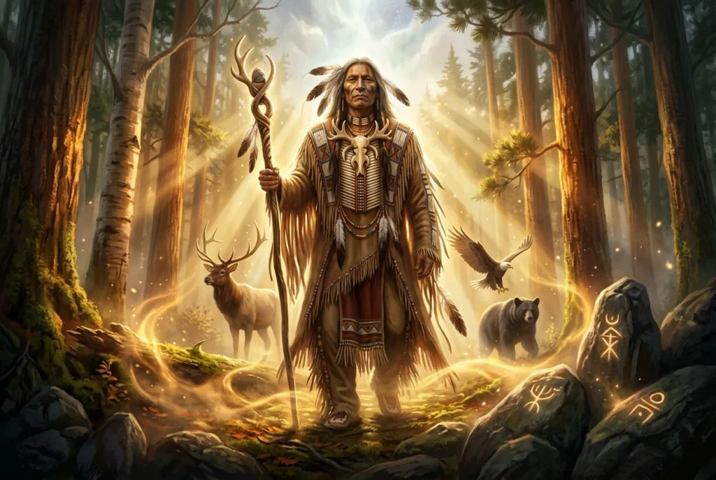 Manitou: fuerza espiritual sagrada de la mitología algonquina, energía universal en la naturaleza