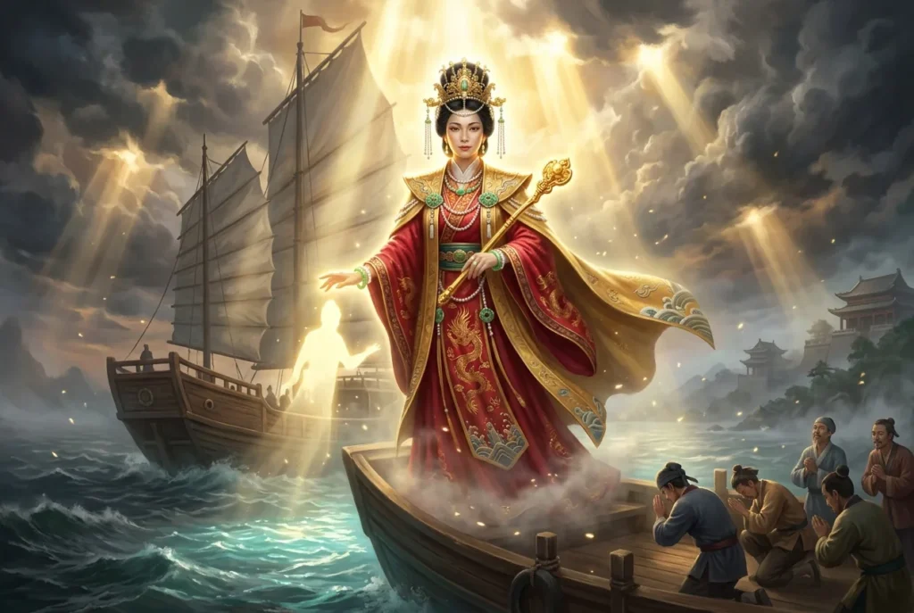 Mazu diosa protectora del mar mitología china, deidad marina venerada por marineros