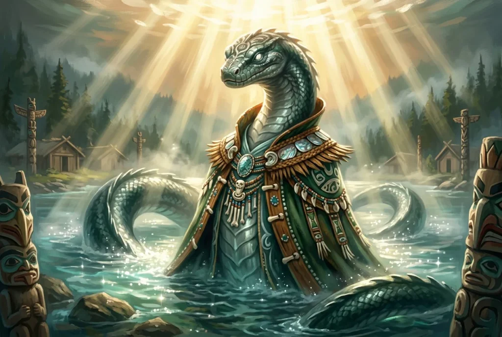 Ogopogo criatura mitológica del lago Okanagan Columbia Británica Canadá