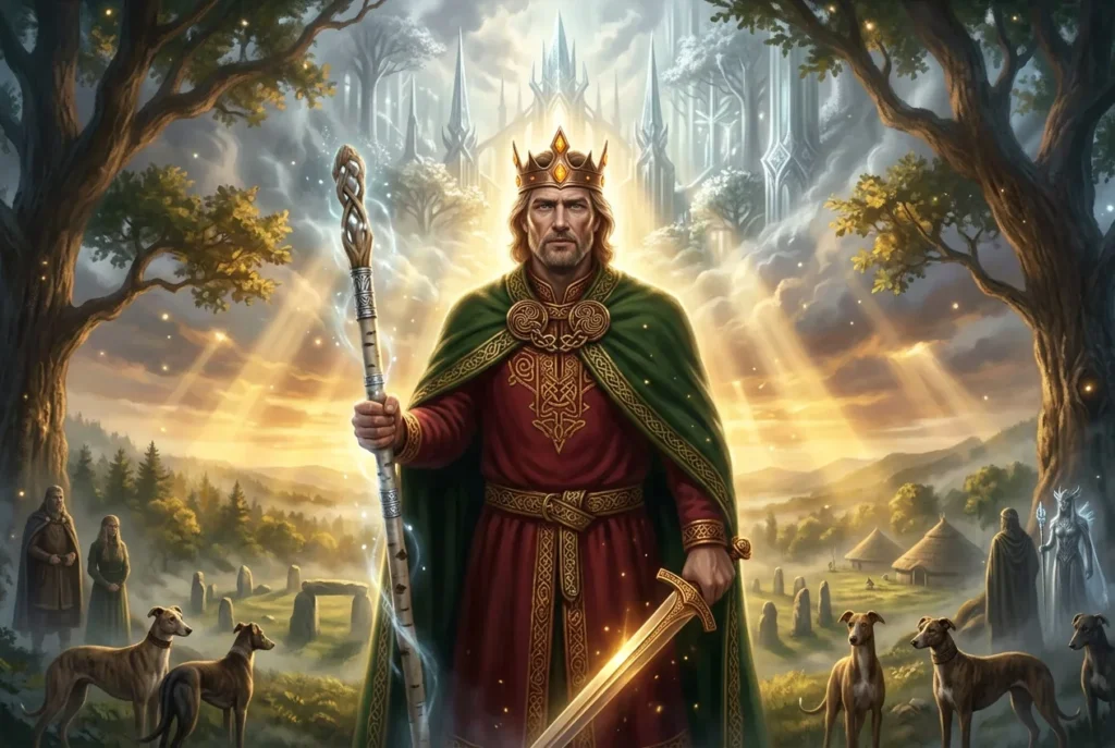 Pwyll Señor de Dyfed mitología galesa celta, representación del príncipe entre dos mundos