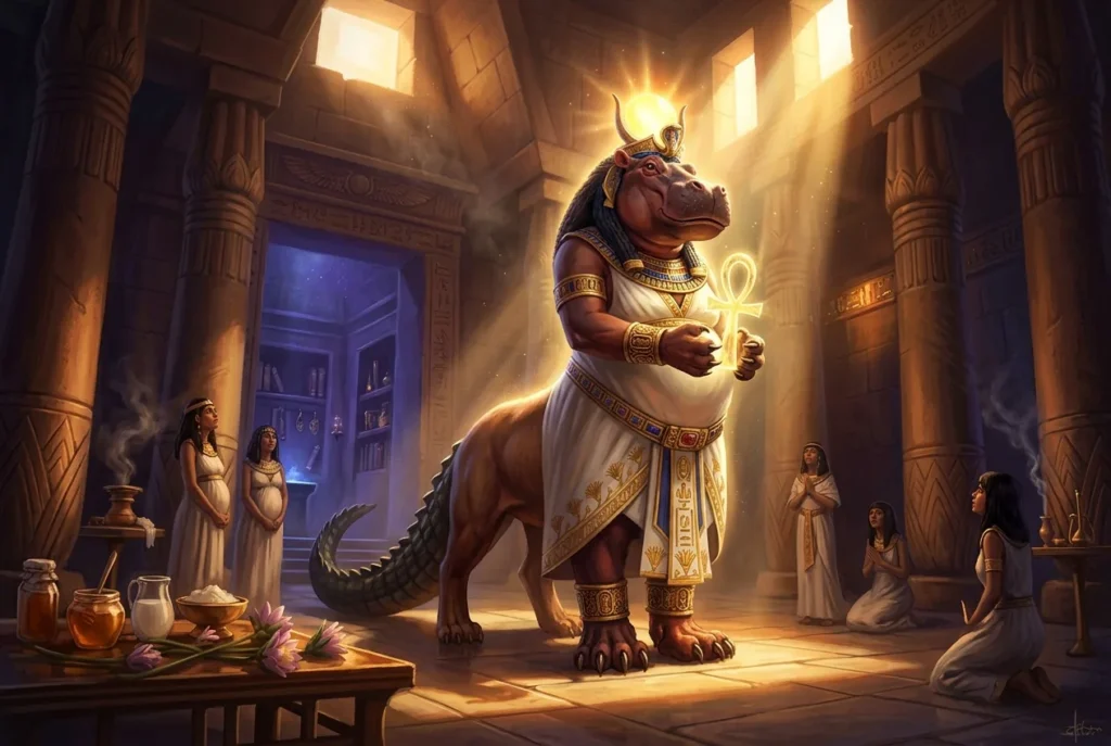 Taweret diosa egipcia protectora fertilidad - Mitología antigua Egipto