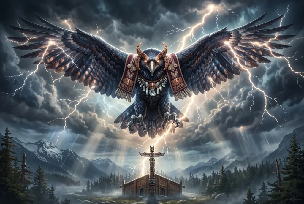 Thunderbird mitología nativa americana - poderosa criatura alada señor de los cielos