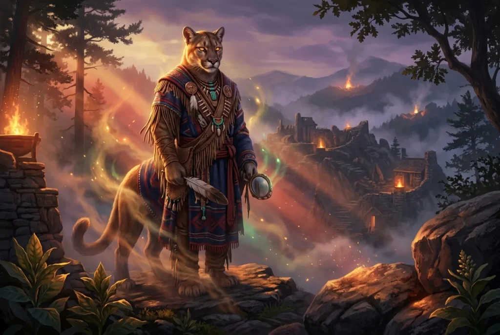 Wampus Cat criatura legendaria mitología Cherokee Apalaches ser sobrenatural híbrido
