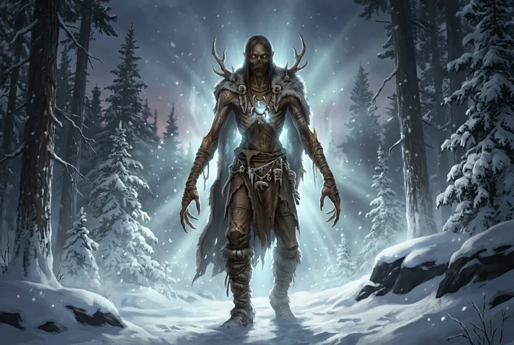 Witiko criatura mitología nativa americana Wendigo bosque folklore indígena