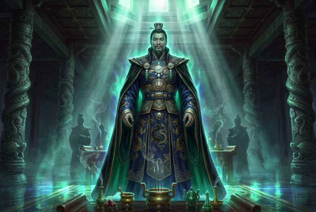 Xuan Wu, Guerrero Negro de la mitología china, representado como tortuga y serpiente entrelazadas símbolo de poder y protección