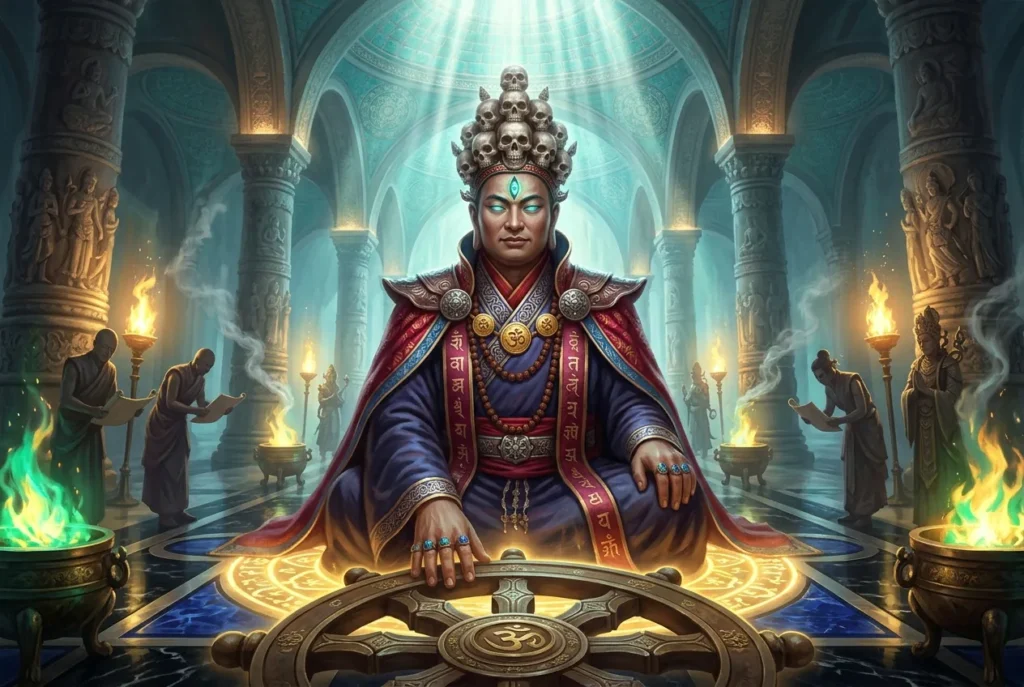 Yama dios de la muerte y justicia budista, deidad asiática mitología