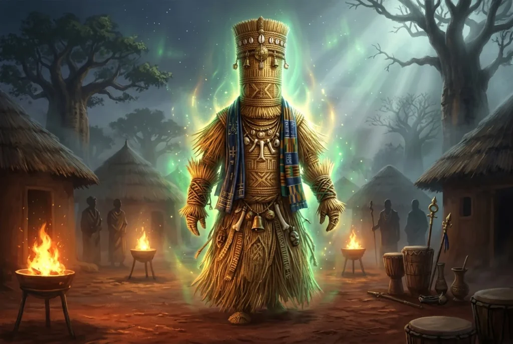 Zangbeto guardián de la noche vodún mitología africana criatura sobrenatural