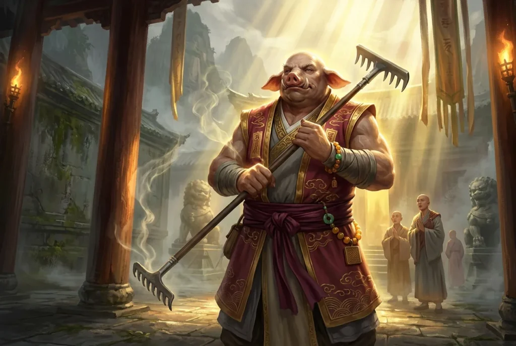 Zhu Bajie el cerdo mitológico de la cultura china, personaje legendario de la mitología oriental
