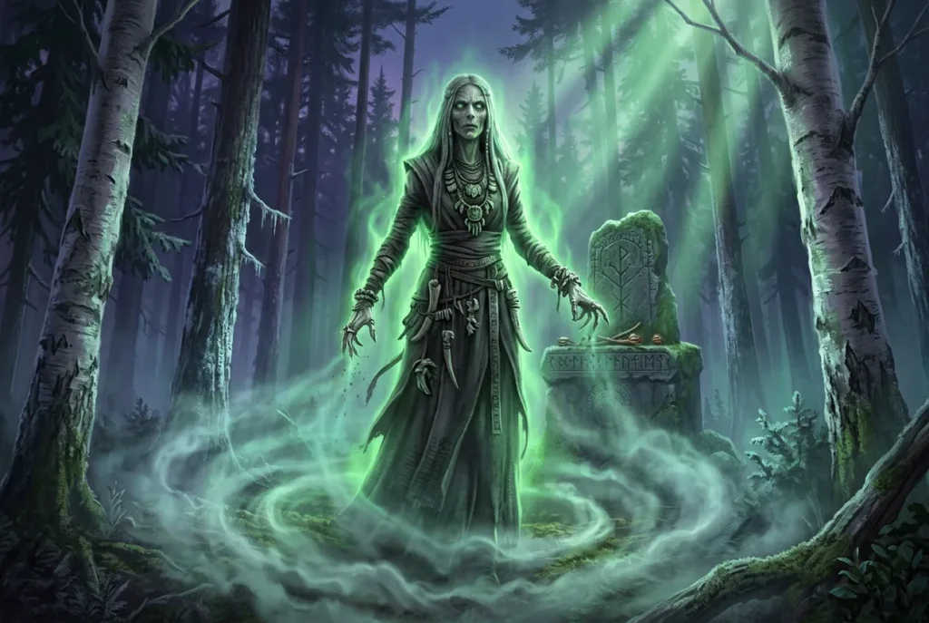 Ajatar espíritu sobrenatural mitología finlandesa personificación enfermedad pestilencia bosques nórdicos