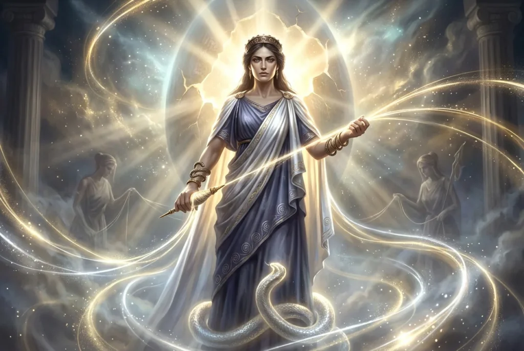 Ananke diosa griega de la necesidad y el destino primordial en la mitología griega antigua