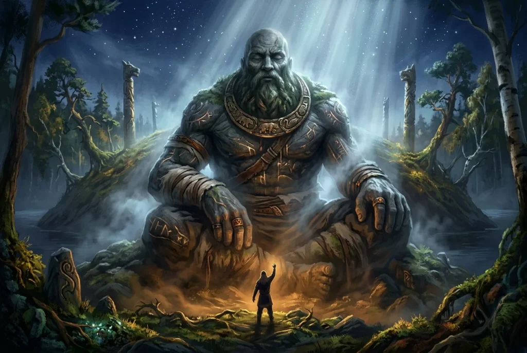 Antero Vipunen gigante mitología finlandesa Kalevala criatura antigua sabia