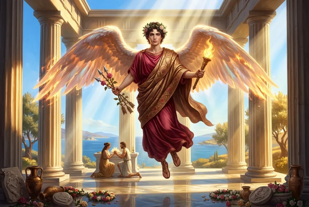 Anteros, dios griego del amor correspondido y reciprocidad, hijo de Afrodita y Ares en la mitología griega