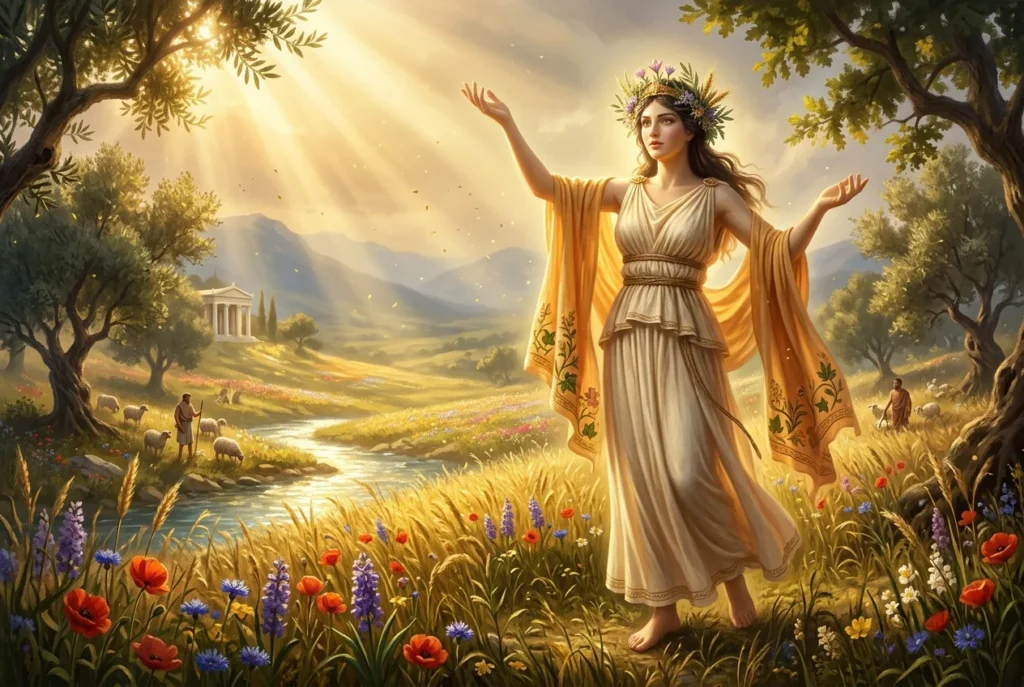 Auloniad ninfa griega de los valles y praderas en la mitología antigua