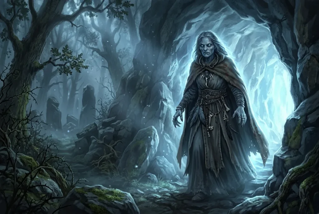 Black Annis bruja mitología inglesa folklore Leicestershire criatura legendaria británica