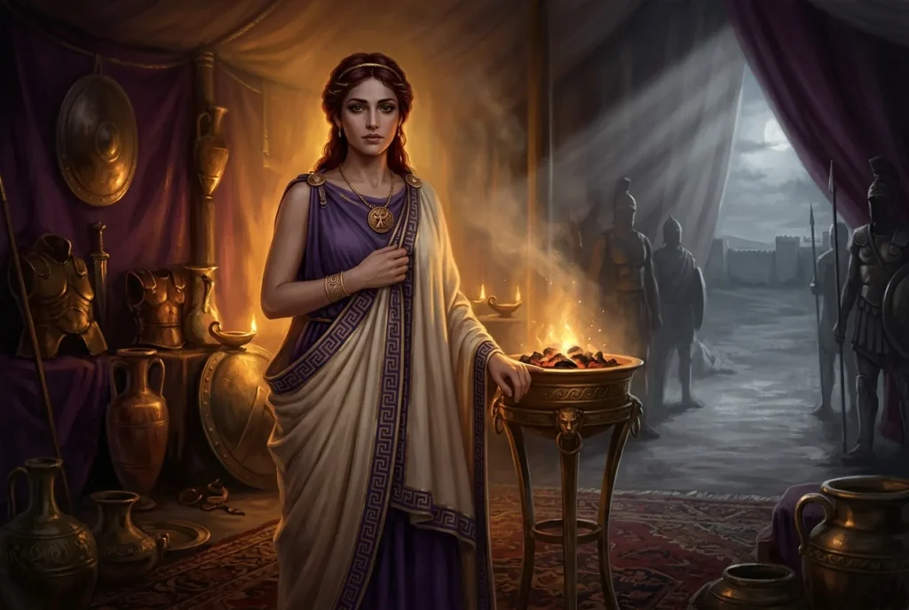 Briseis, cautiva de Aquiles en la mitología griega, símbolo de vulnerabilidad en la Guerra de Troya