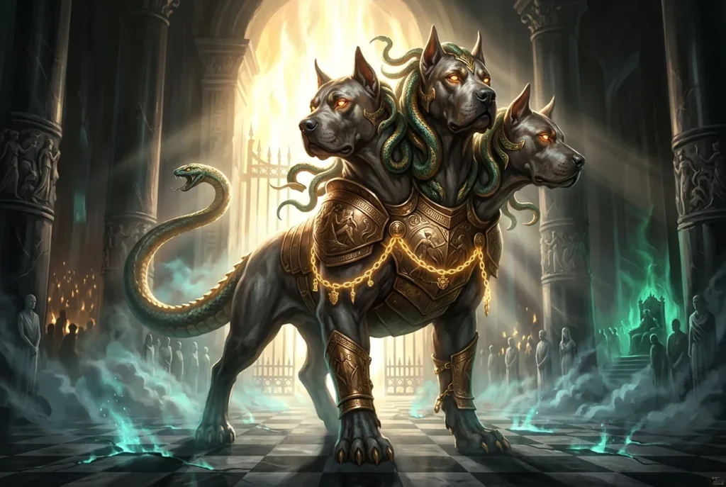 Cerberus el perro de tres cabezas guardián del inframundo mitología griega
