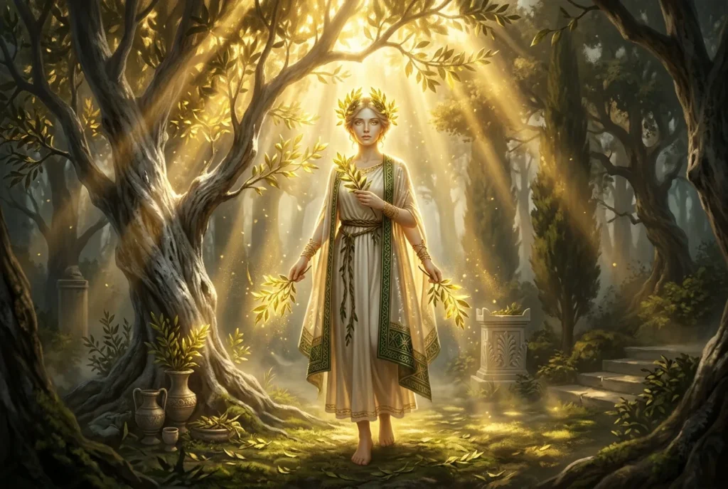 Daphnaie ninfa griega del laurel en la mitología griega antigua