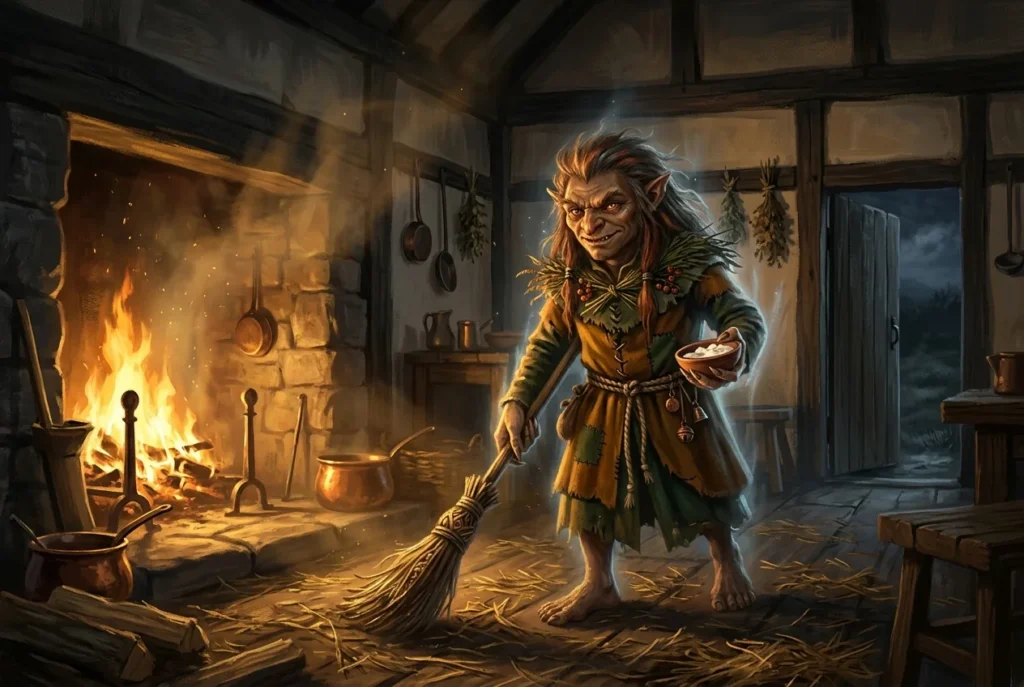 Hobgoblin criatura del folclore británico, espíritu doméstico travieso de la mitología europea