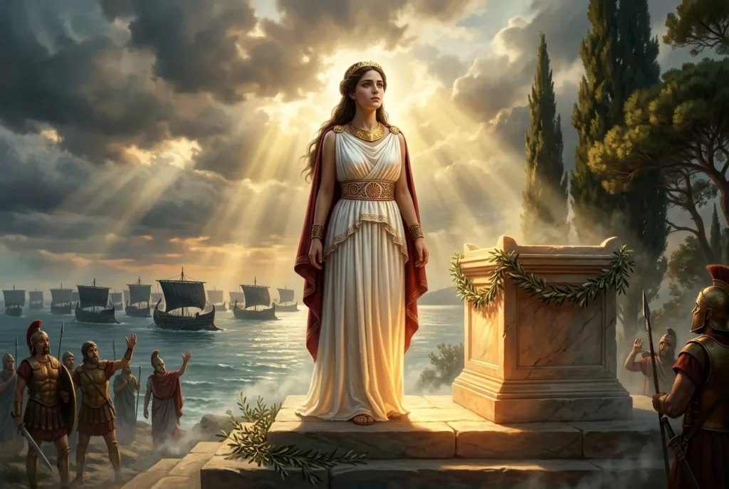 Iphigenia mitología griega sacrificio Áulide hija Agamenón tragedia antigua