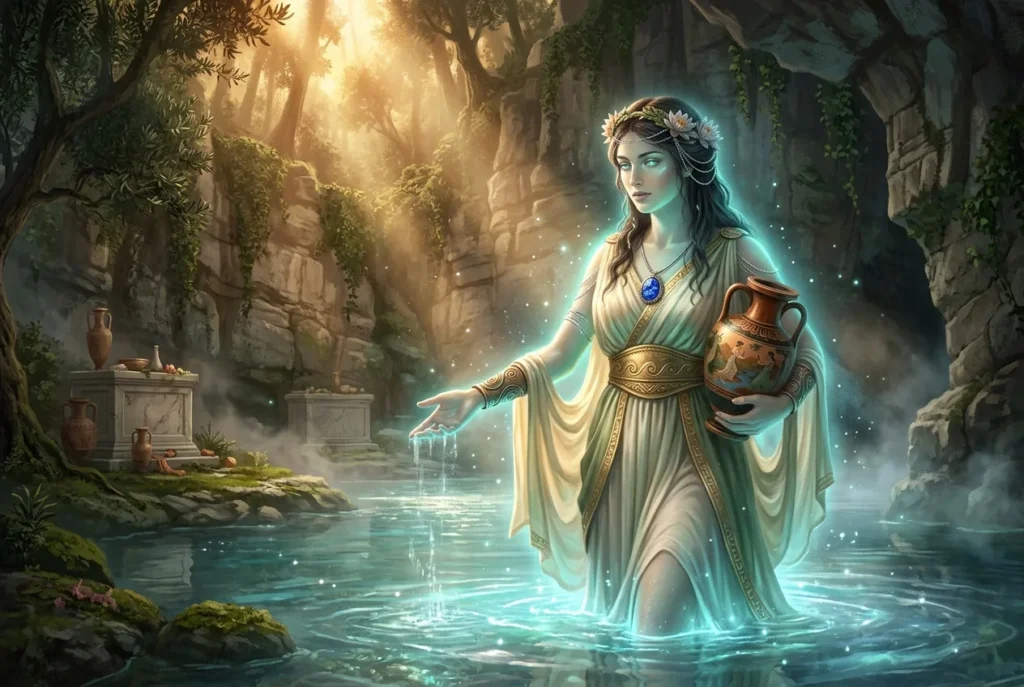 Naiad ninfa acuática mitología griega río fuente agua dulce criatura mitológica