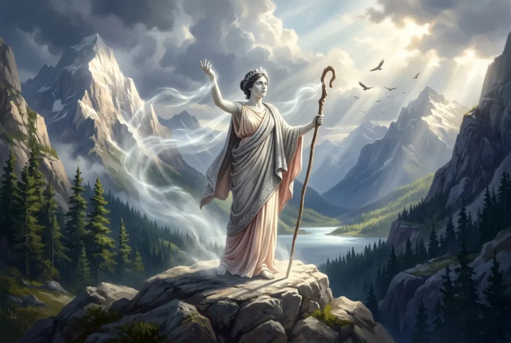 Oreades ninfas mitología griega montañas - divinidades menores femeninas de valles alpinos