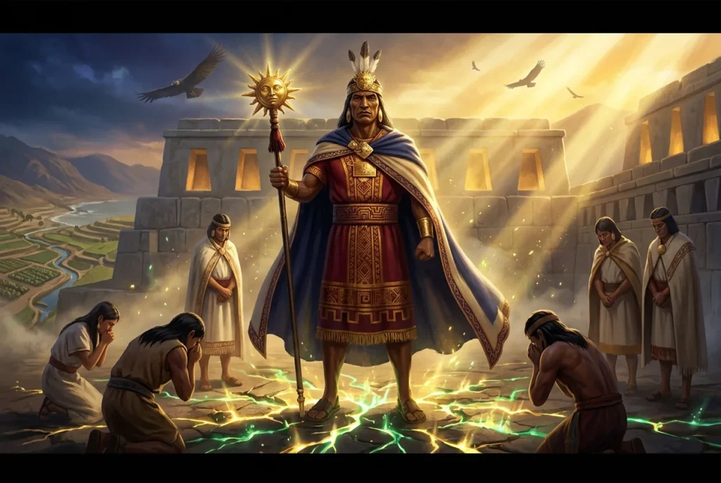 Pachacamac, deidad creadora inca de la mitología andina, dios del fuego y la fertilidad
