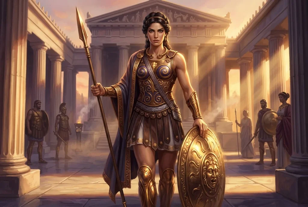 Palas deidad griega mitología - diosa de la sabiduría y la guerra en la mitología griega antigua