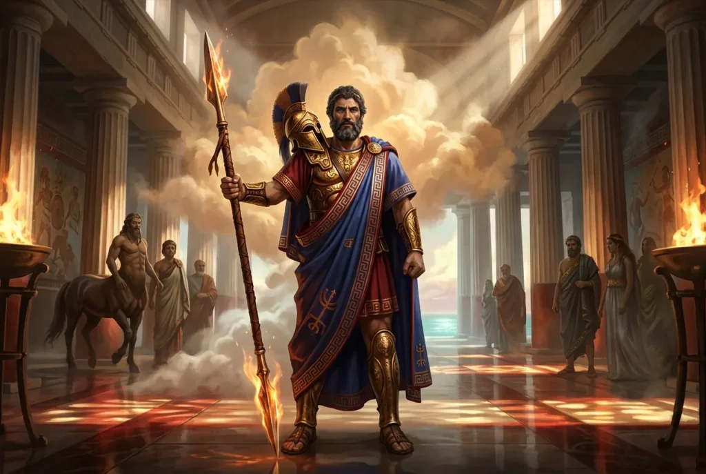Peleus héroe mitología griega, padre de Aquiles y esposo de la nereida Tetis