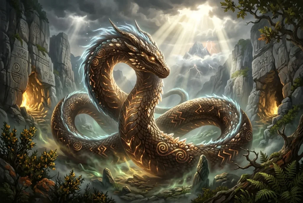 Sugaar, serpiente primordial dragón mitología vasca cultura española