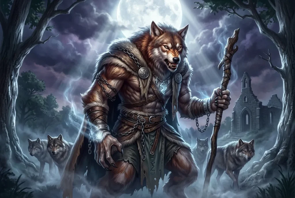 Hombre lobo werewolf mitología europea criatura legendaria hombre bestia