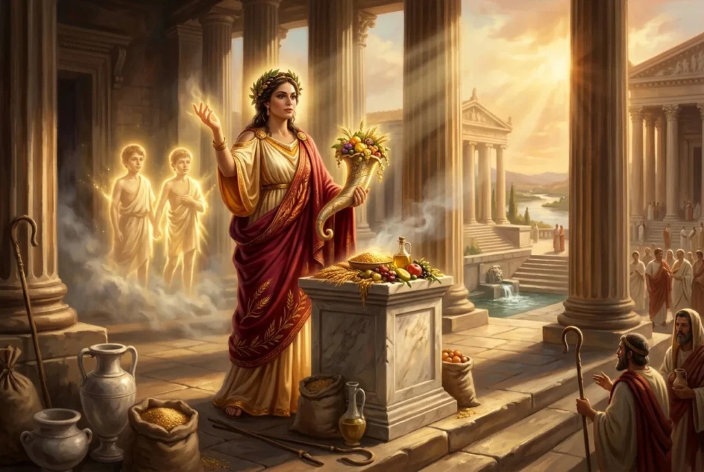 Acca Larentia diosa romana nutricia mitología antigua representación artística
