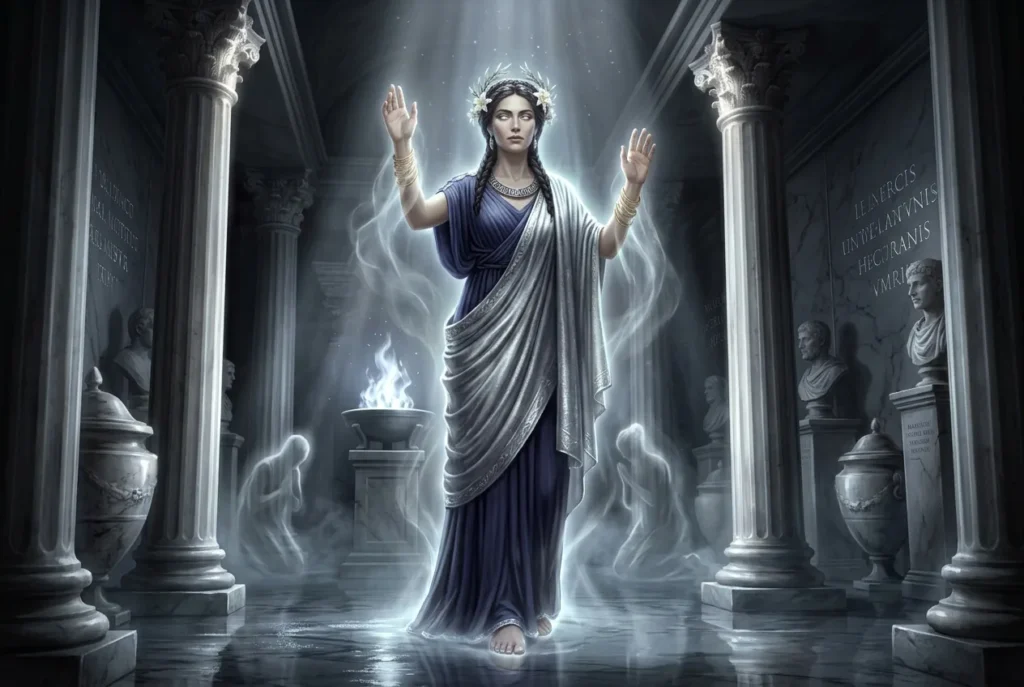 Dea Tacita diosa romana del silencio mitología romana deidad antigua
