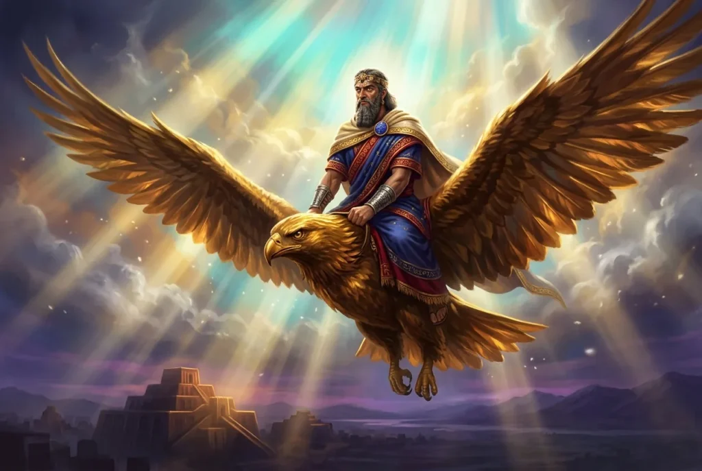 Etana mitología mesopotámica viaje celestial águila planta de la vida rey legendario