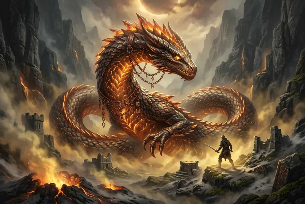 Herensuge, dragón legendario de la mitología vasca, criatura mitológica emblemática del País Vasco