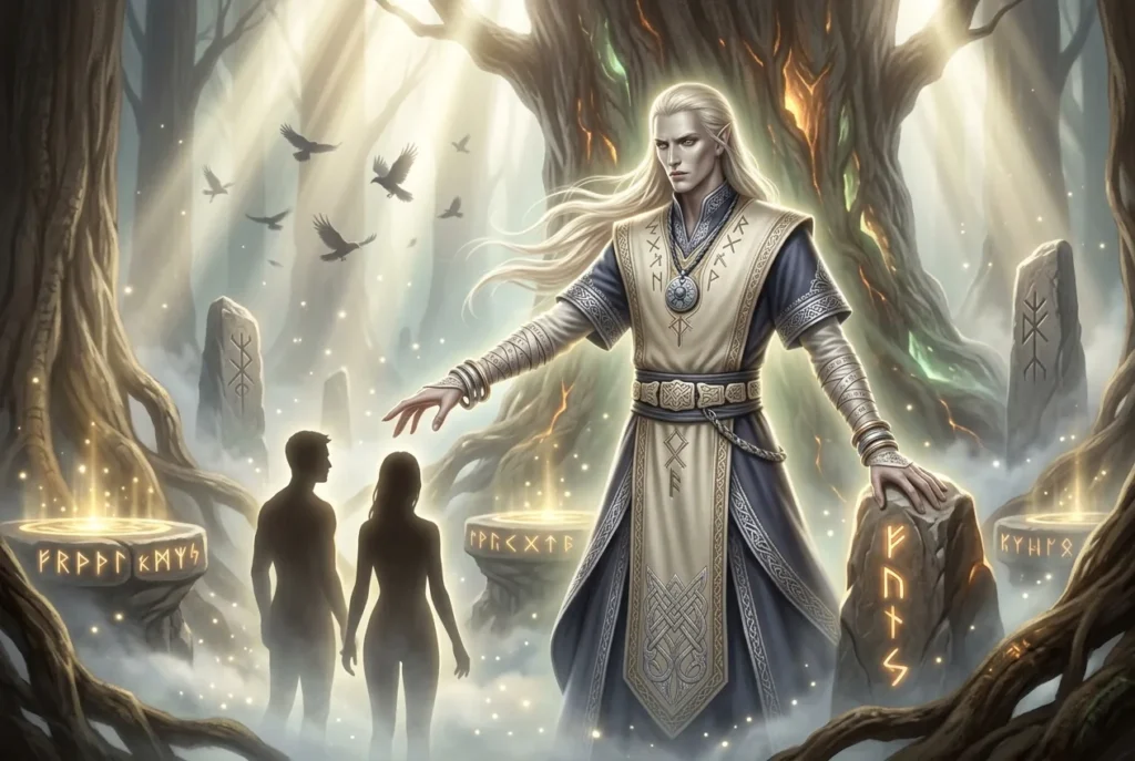 Hoenir dios nórdico Aesir mitología nórdica creador humanidad