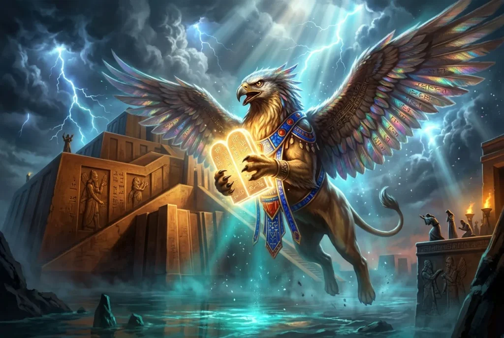 Imdugud criatura mitología sumeria león águila Mesopotamia antigua
