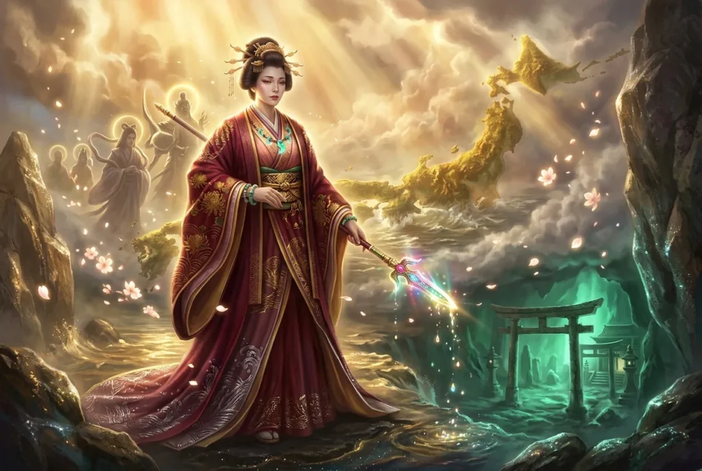 Izanami diosa primordial mitología japonesa Shinto creadora del mundo